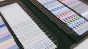 Karta próbki do tkaniny odzieżowej